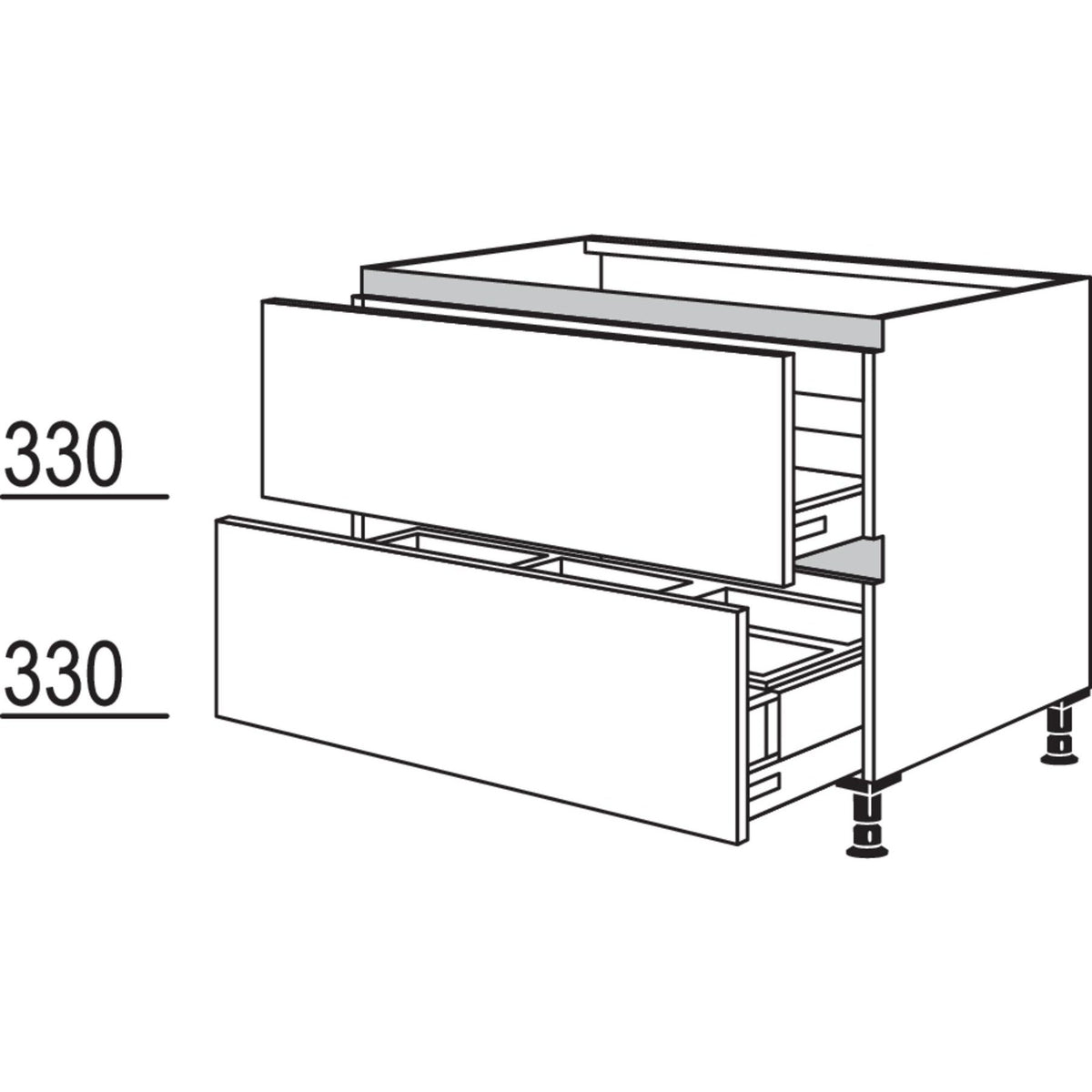 Nobilia Spuelen-Auszugschrank Separato NSPU2AK-AS60 54231