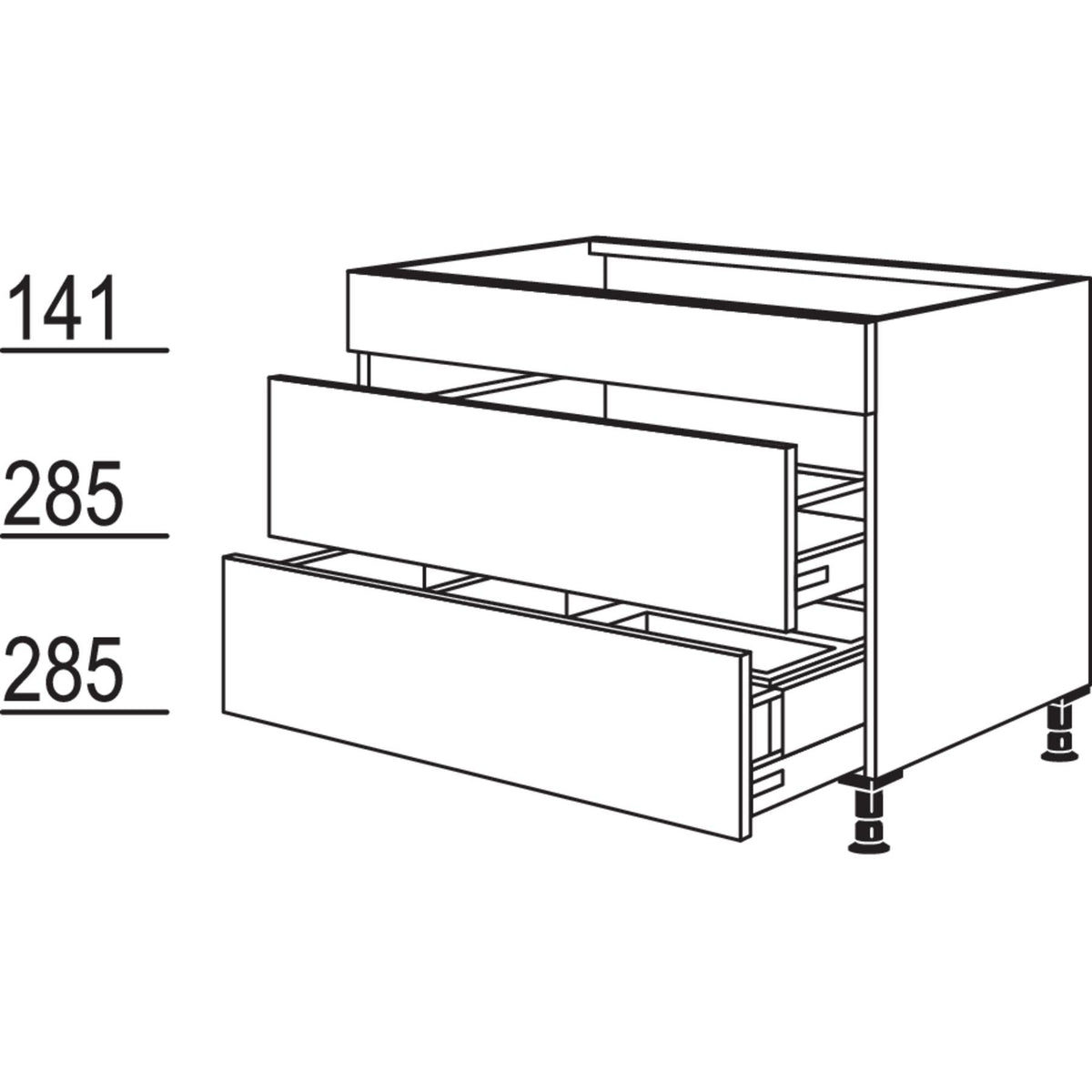 Nobilia Spuelen-Auszugschrank Separato SPU2A-AS60 22186