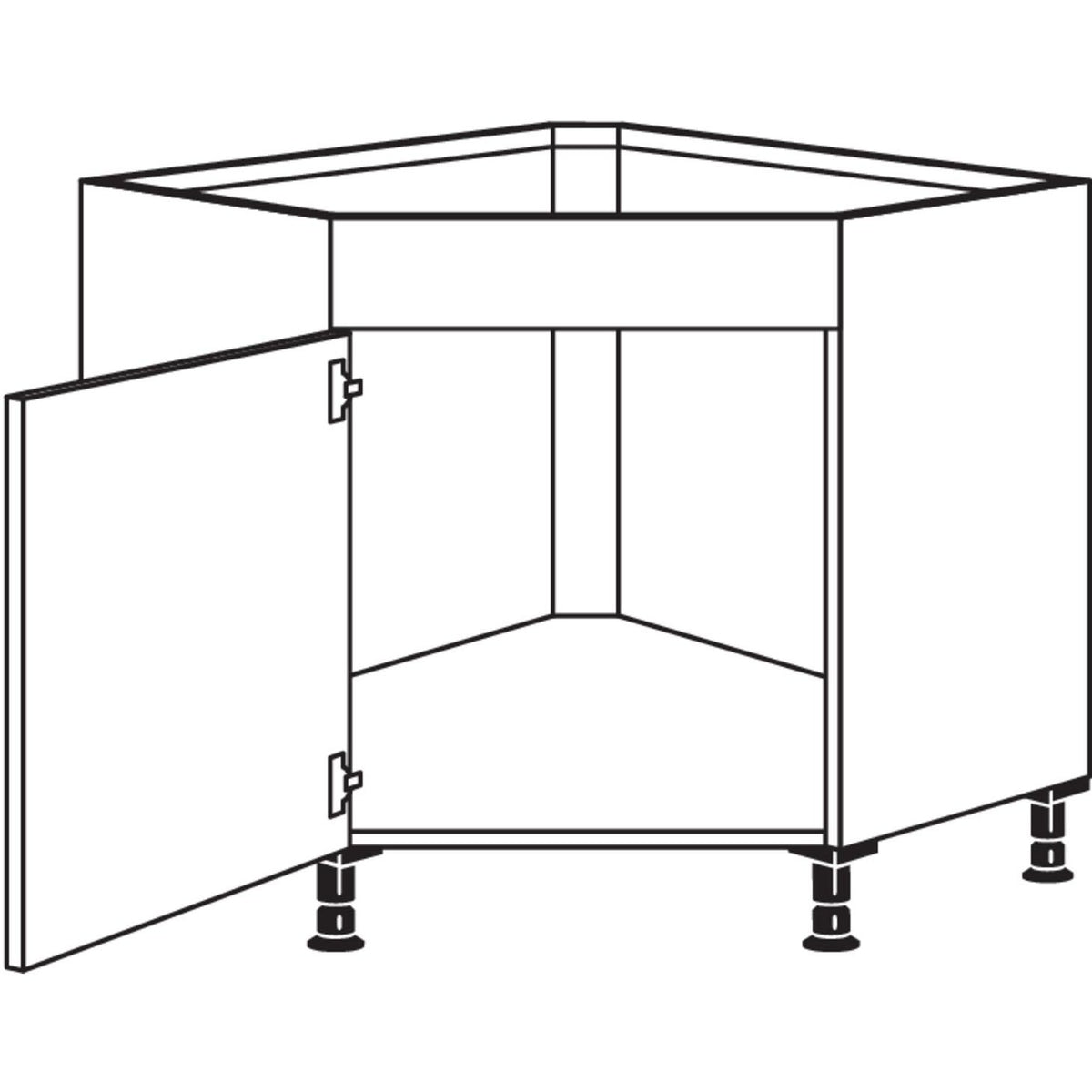 Nobilia Spuelen-Eckschrank- diagonal SPUE90 152