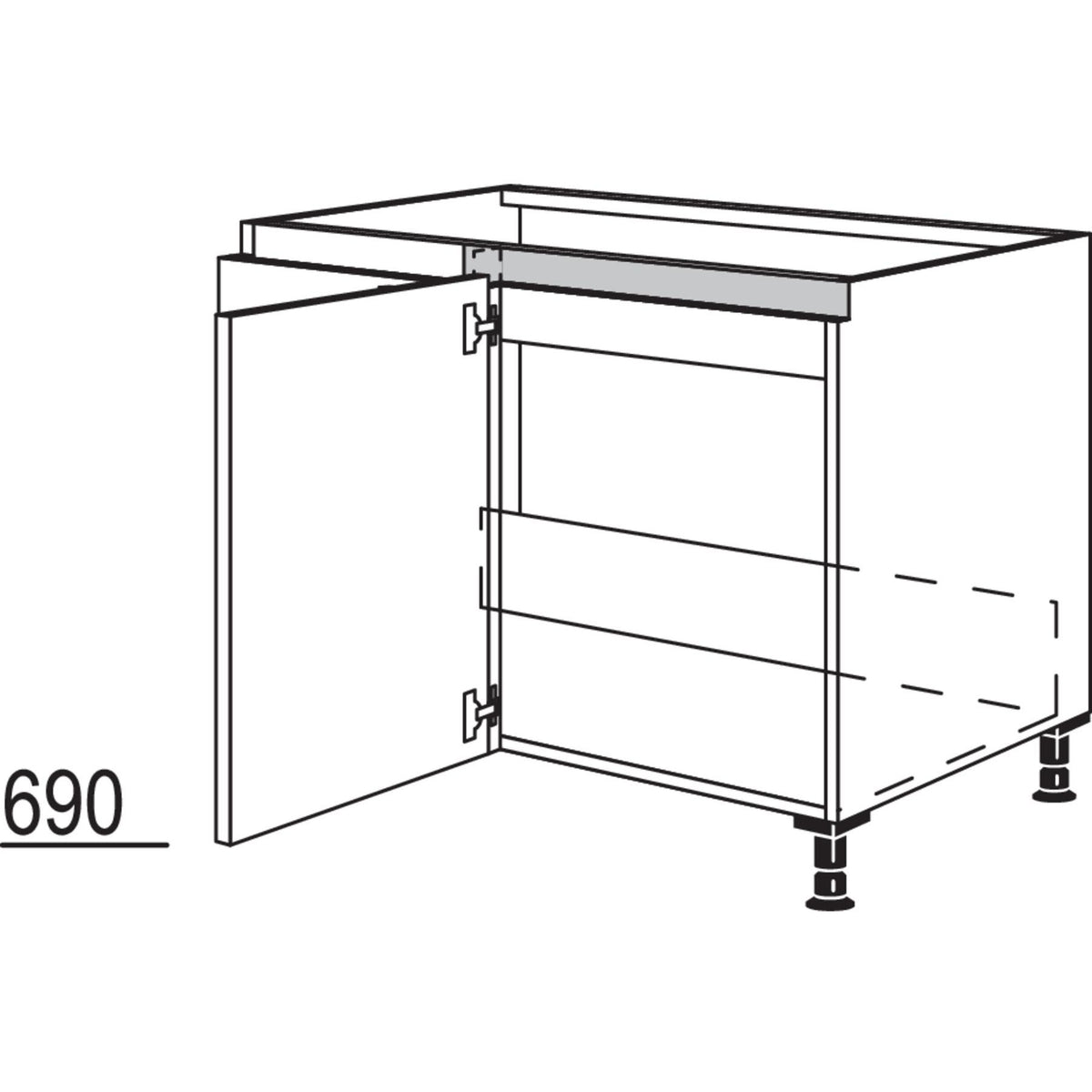 Nobilia Spuelen-Eckschrank NSPUE90-40 53153