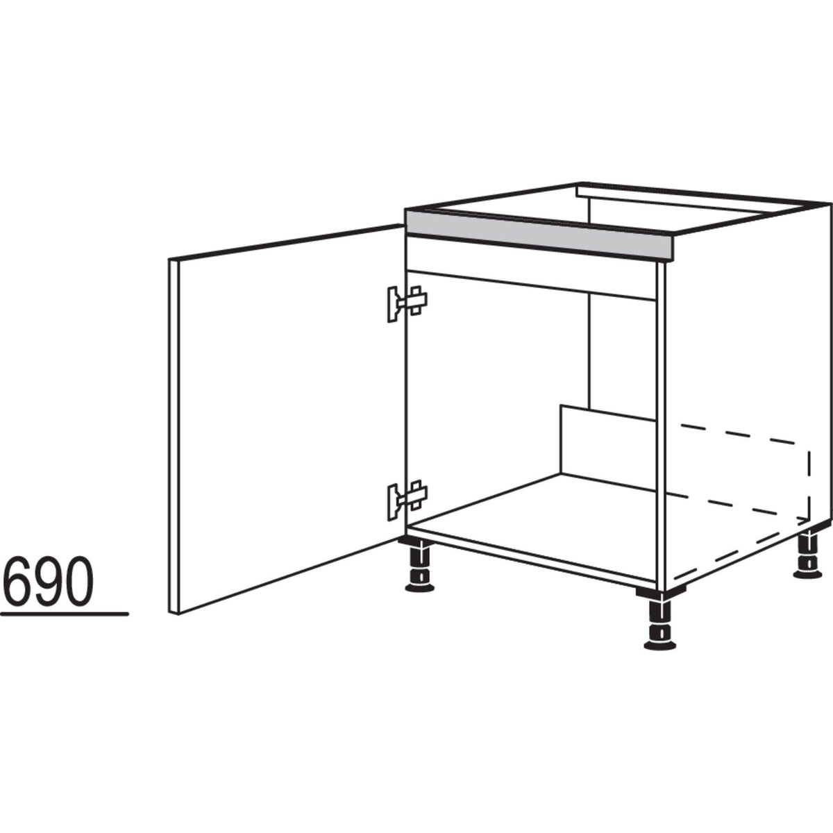 Nobilia Spuelenschrank NSPU60 51206