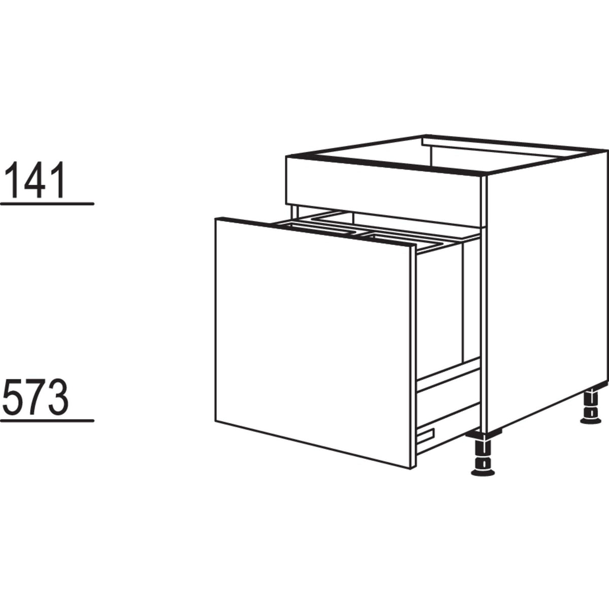 Nobilia Spuelenschrank Separato-K SPUA-ASK60 23256