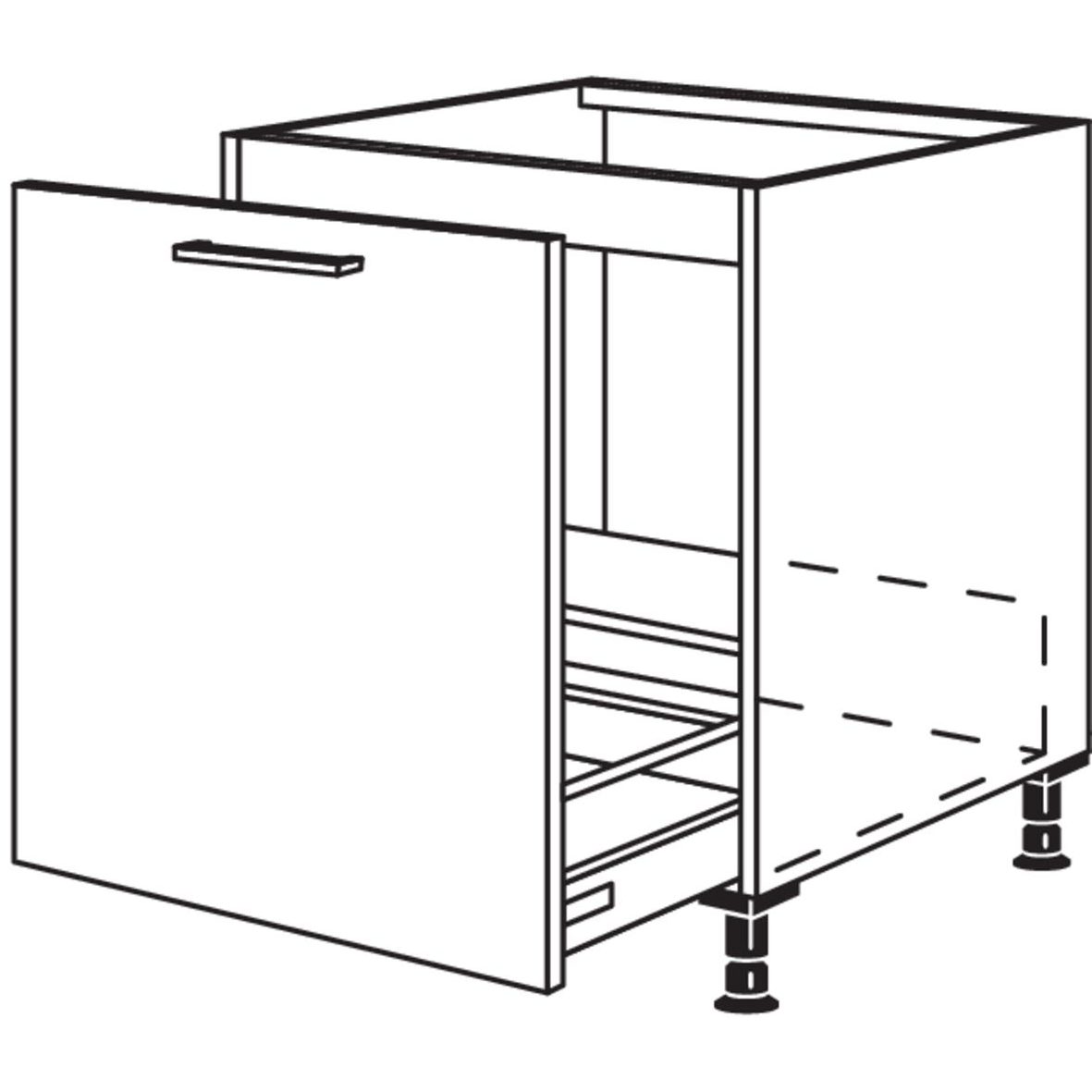 Nobilia Spuelenschrank fuer bauseitige Wertstoffbehaelter-Systeme SPUAD-BW60 21296