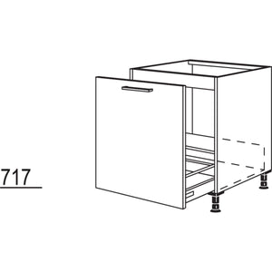 Nobilia Spuelenschrank fuer bauseitige Wertstoffbehaelter-Systeme SPUAD-BW60 21296