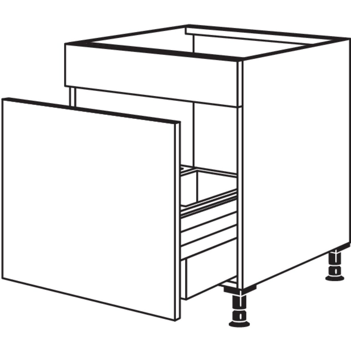 Nobilia Spuelenschrank mit Zargen-Cargo SPU-AS60 22286