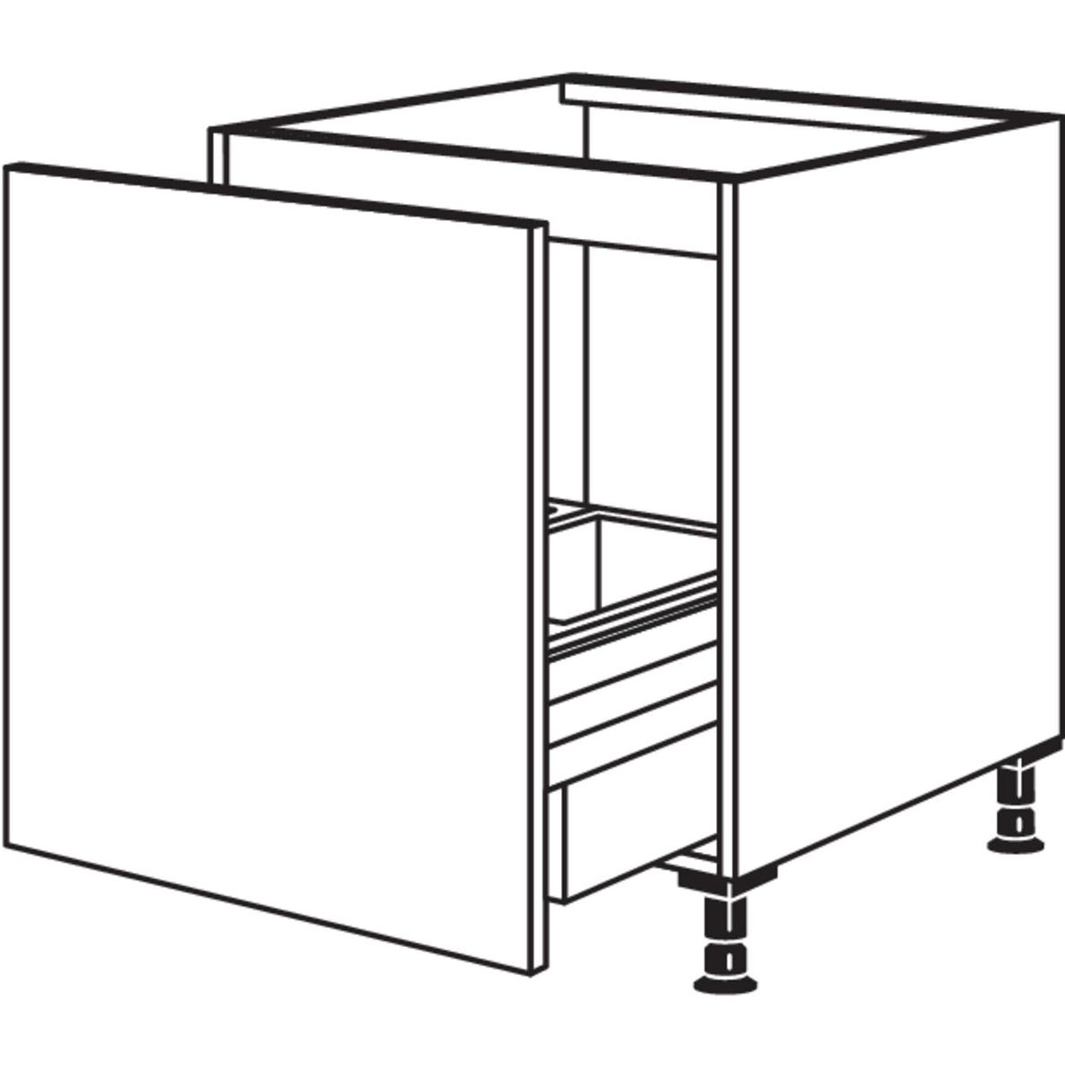 Nobilia Spuelenschrank mit Zargen-Cargo SPUAD-AS60 22296