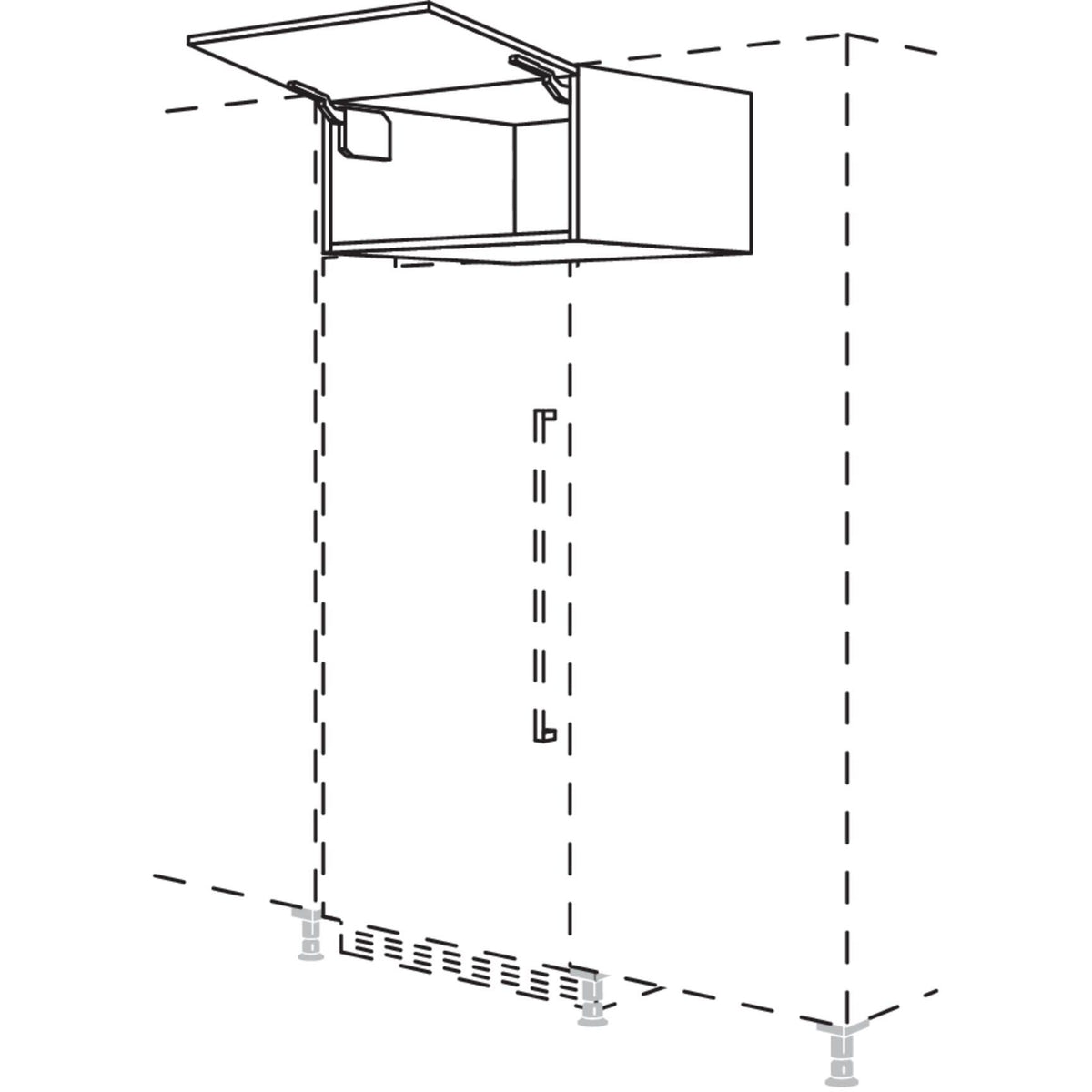 Nobilia Ueberbauschrank fuer freistehende Kuehlschraenke UFKK60-36 37693