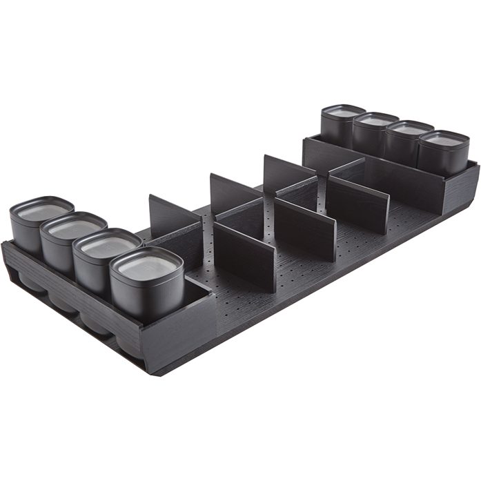 Nobilia Universal-Organisation Esche schwarz mit Vorratsdosen AOSVN90N 39509