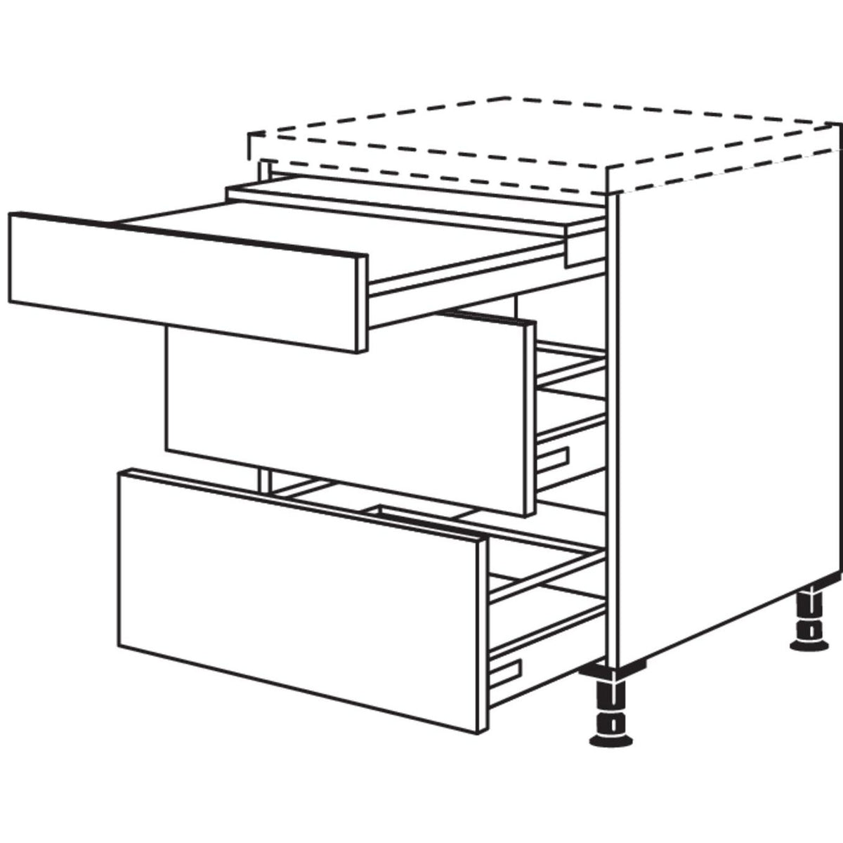 Nobilia Unterschrank Ausziehtisch UT2A60 32146