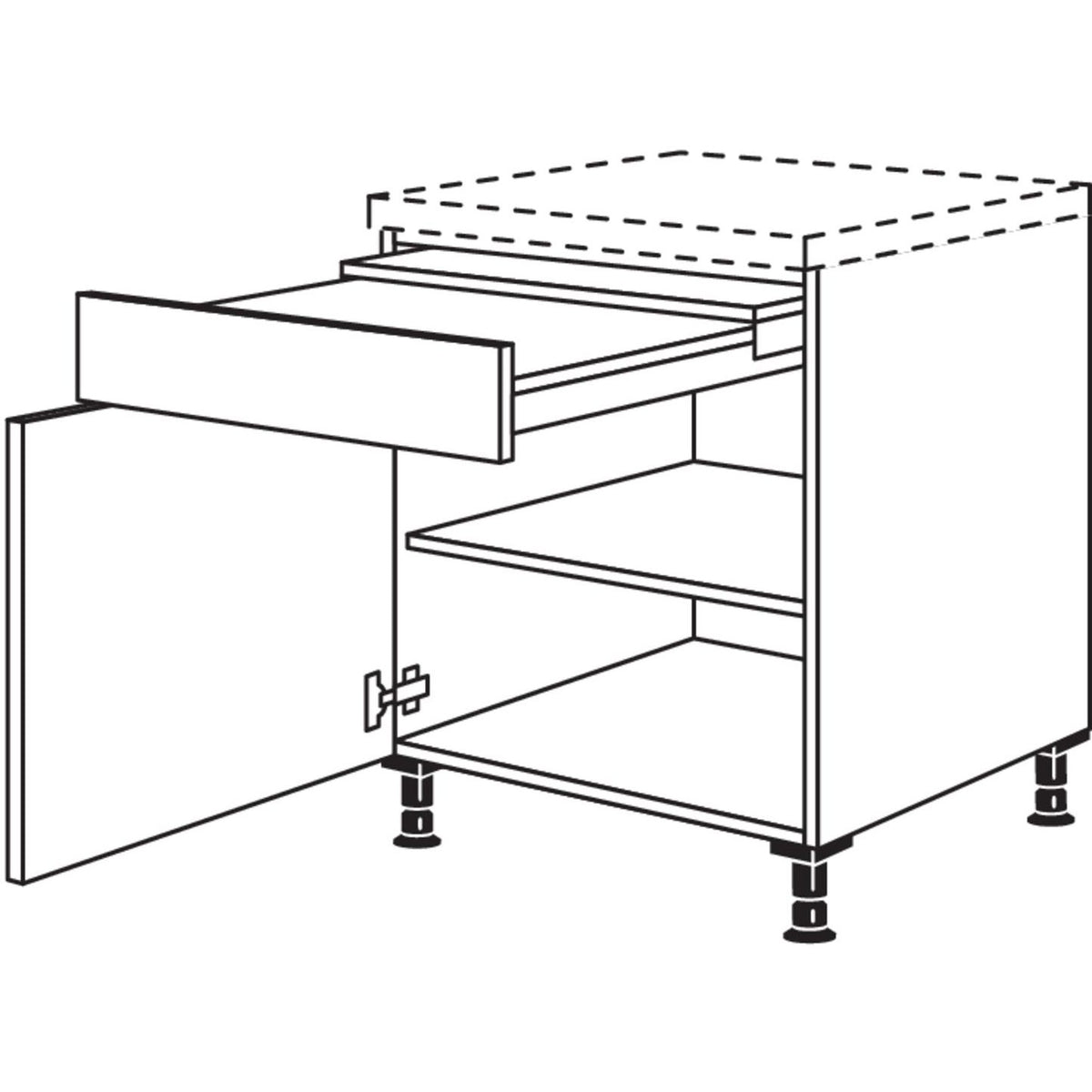 Nobilia Unterschrank Ausziehtisch UT60 20122