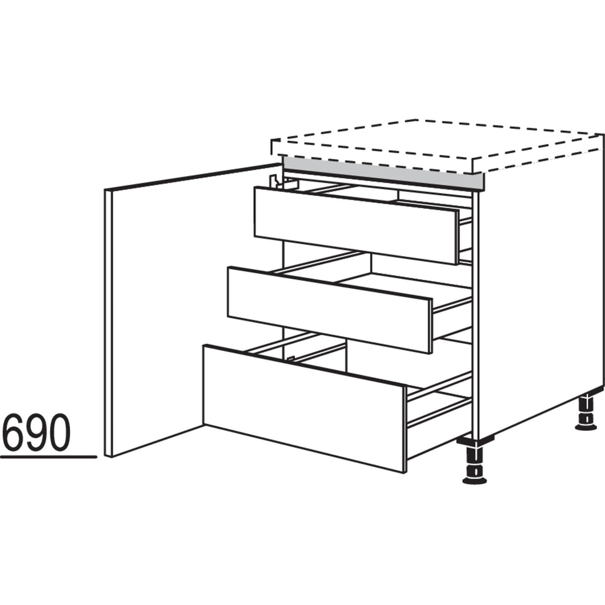 nobilia Unterschrank NU2IA60 52048