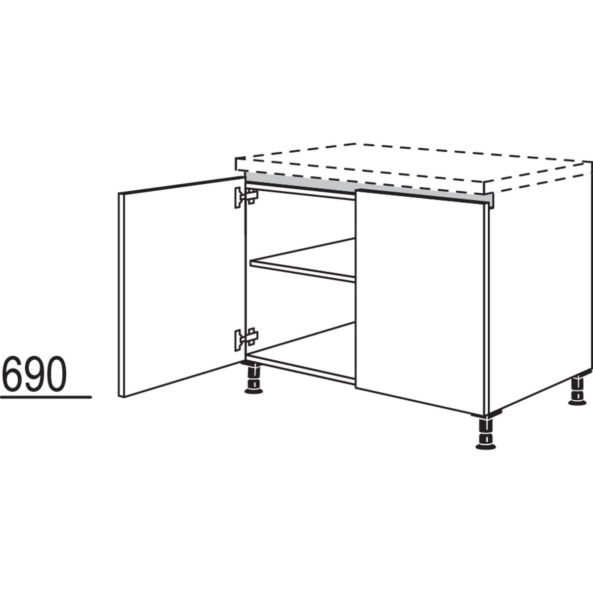 Nobilia Unterschrank NU90 51076