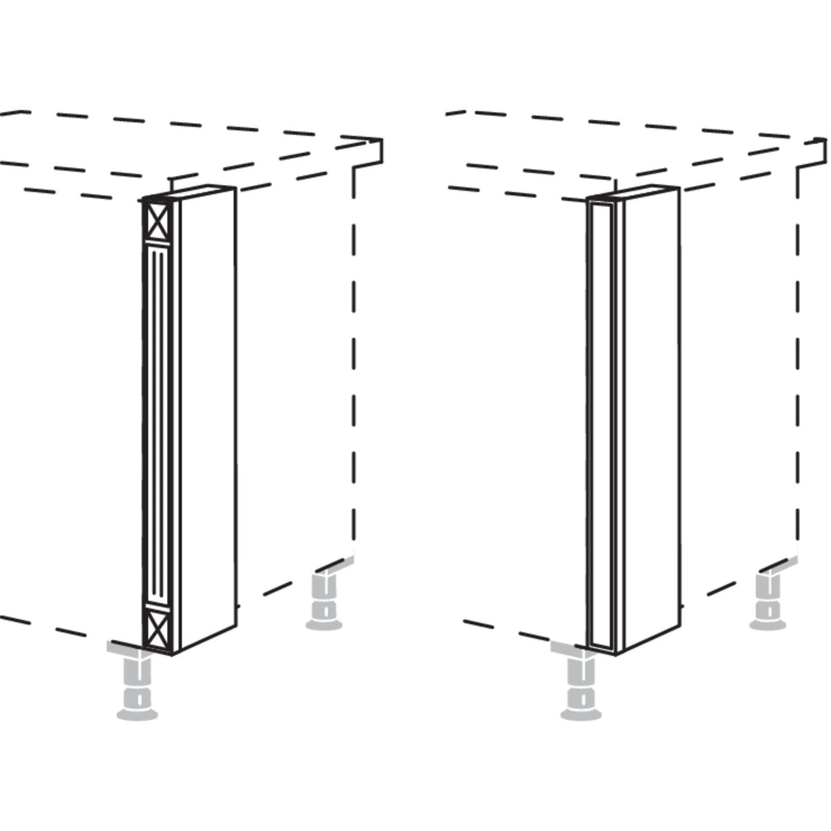Nobilia Unterschrank-Pilaster als Zwischenloesung UPIZ 4177