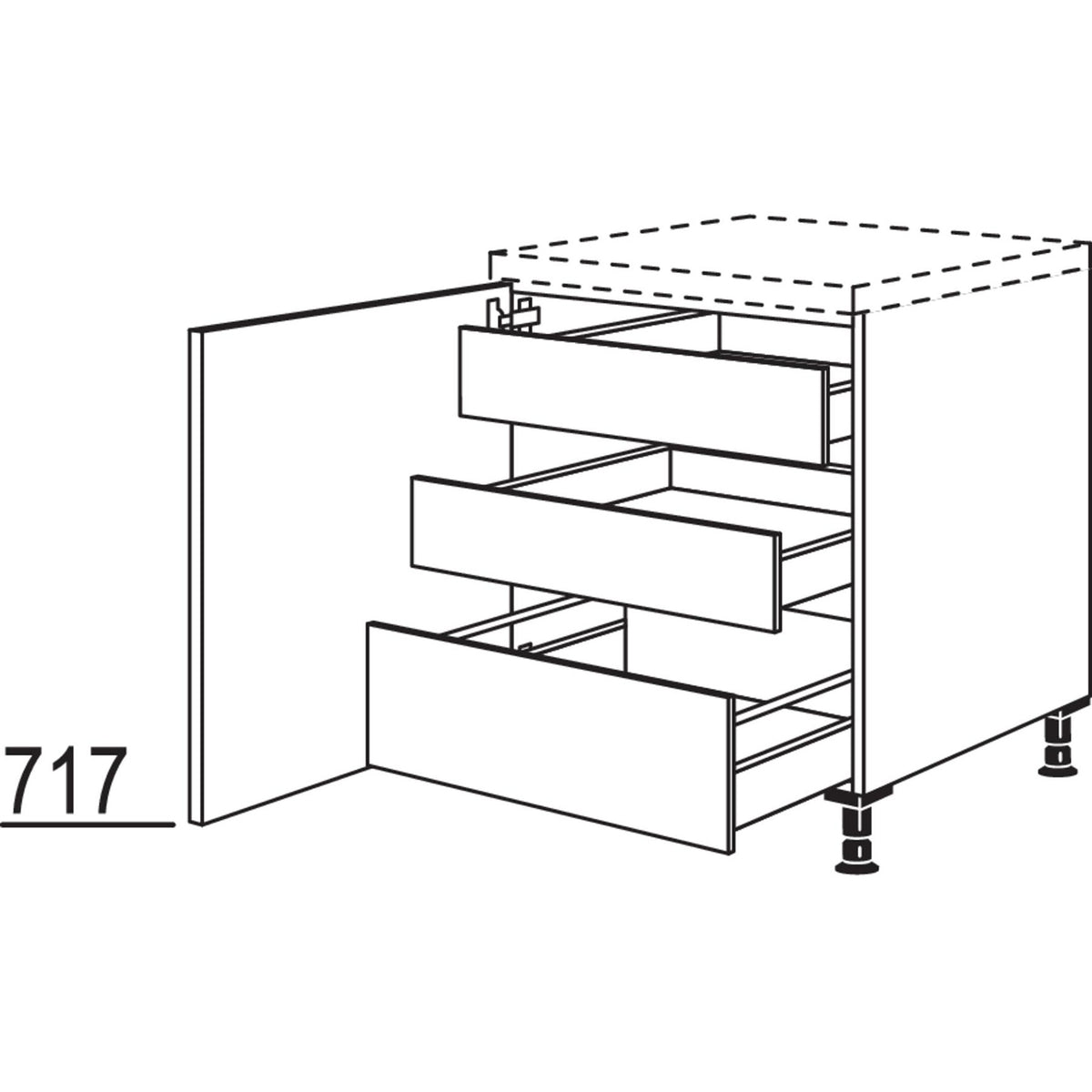 nobilia Unterschrank UD2IA45 20013