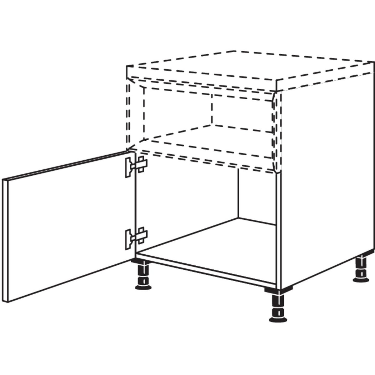 Nobilia Unterschrank fuer Regaleinsatz Case UC30 21066