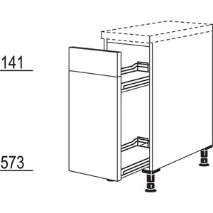 Nobilia Unterschrank mit Apothekerauszug Junior UAJ30 23129