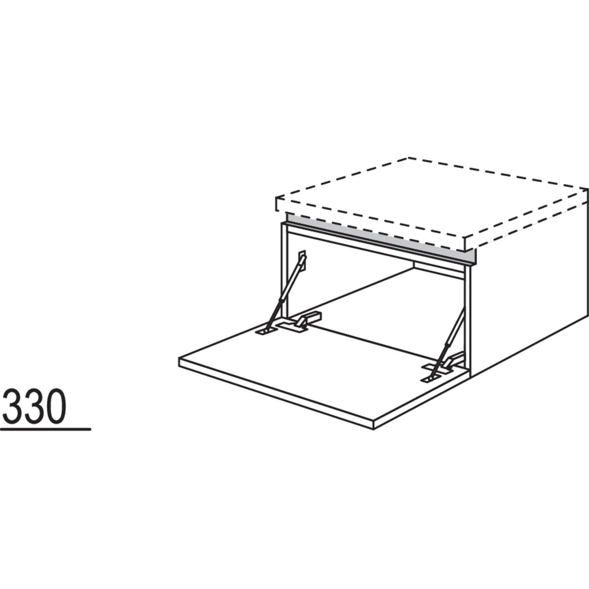 Nobilia Unterschrank mit Barklappe NUKB60-36 50506