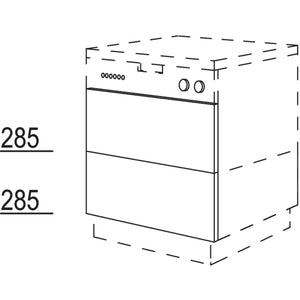 Nobilia Verstiftete Tuerfront in geteilter Optik GSBV2A60 9814