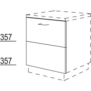 Nobilia Verstiftete Tuerfront in geteilter Optik GSBVD2A60 9869