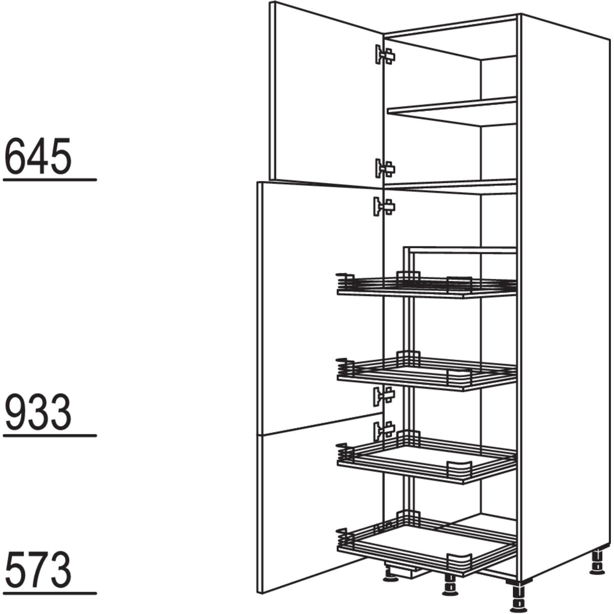Nobilia Vorratsschrank Cargo HC60-3 43056