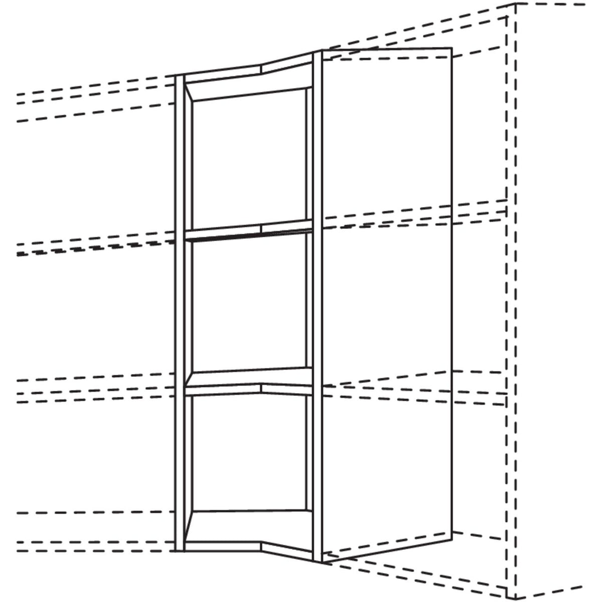 Nobilia Wand-Eckregal 135--Eckloesung WRED-2 41574