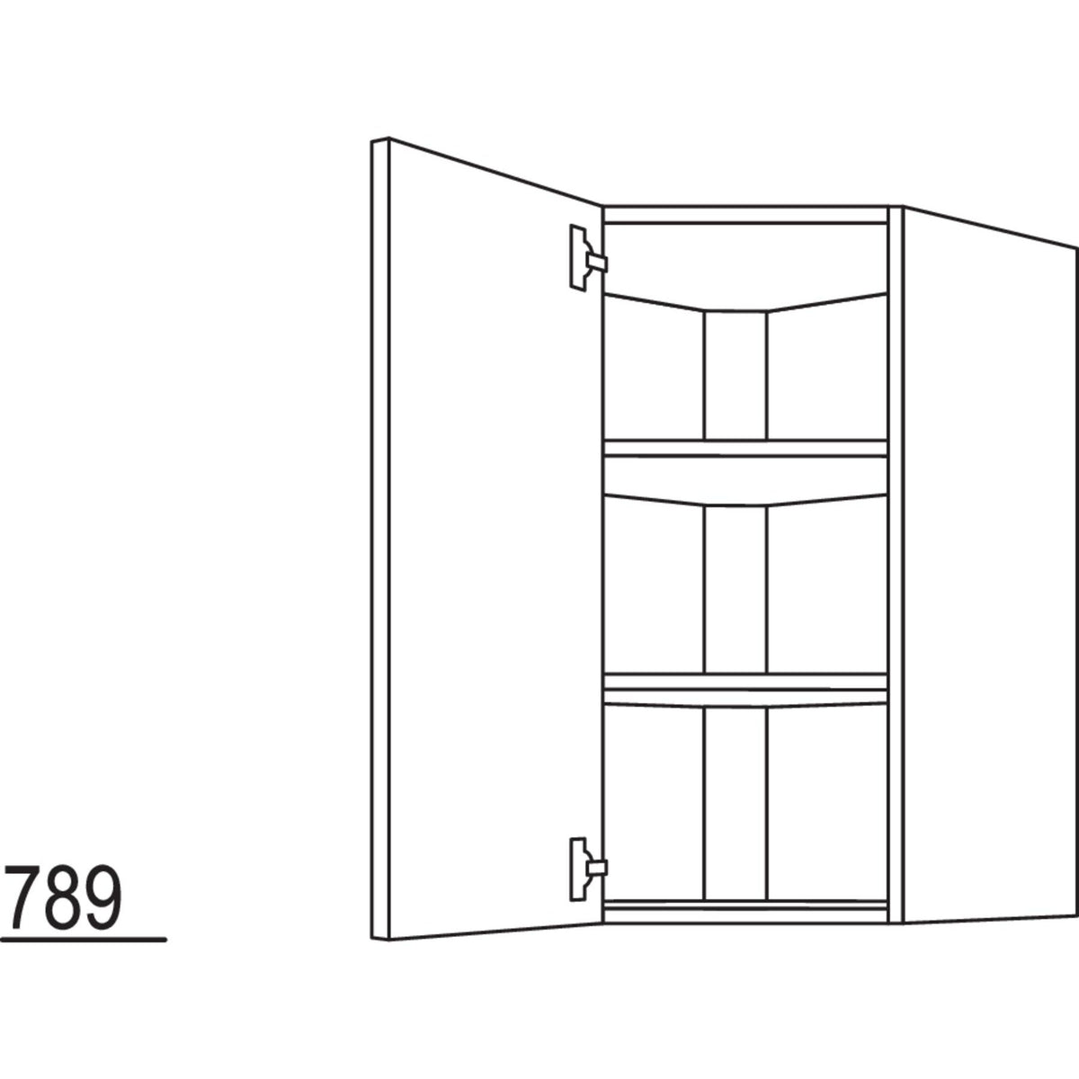 Nobilia Wand-Eckschrank- diagonal WED65-2 41150