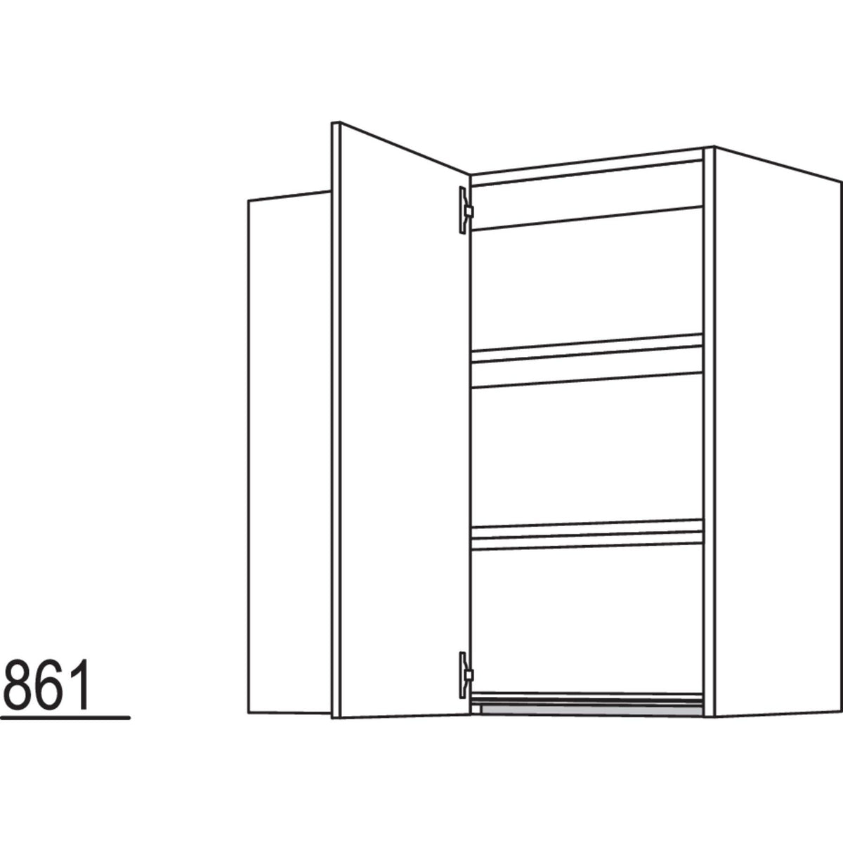 Nobilia Wand-Eckschrank NWE60-20-3 68677