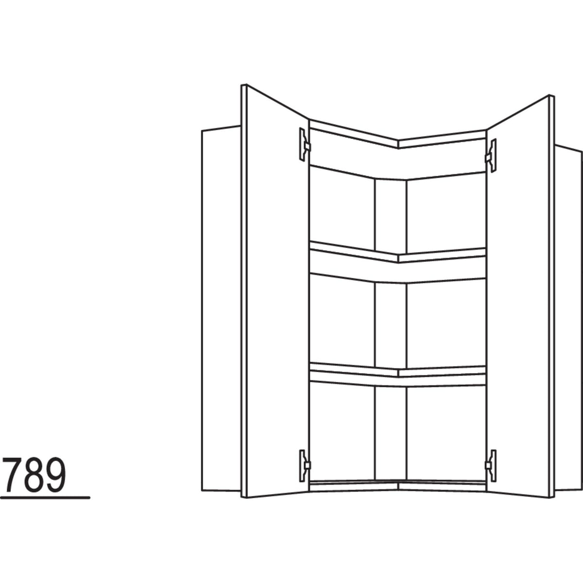 Nobilia Wand-Eckschrank WE60-2 42160