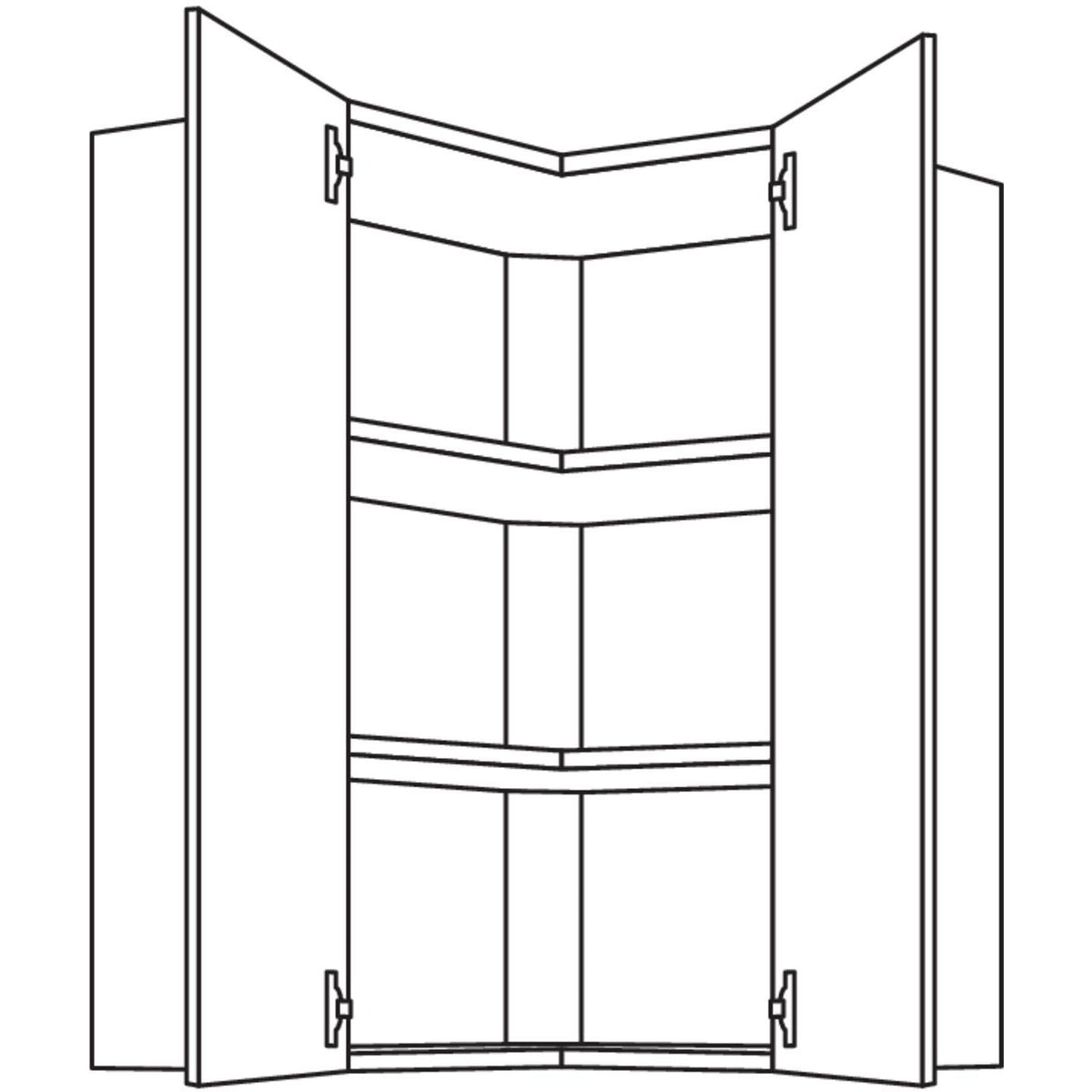 Nobilia Wand-Eckschrank WE65-3 52165