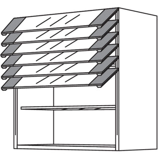 nobilia wall cabinet Climber WGC60-1 60 cm - Clear glass | 01 / Satin grey | 070