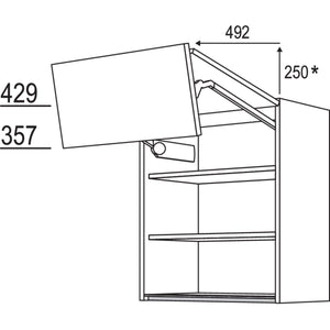 Nobilia Wandschrank Falt-Lifttuer NWFL60-2 66346