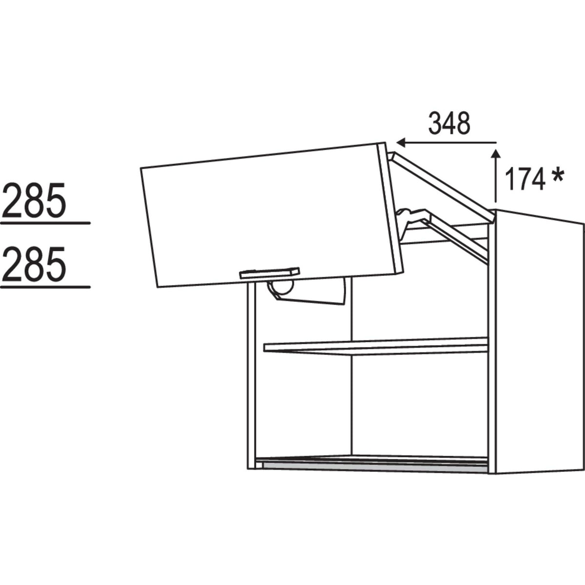 Nobilia Wandschrank Falt-Lifttuer NWFL60-58 65346
