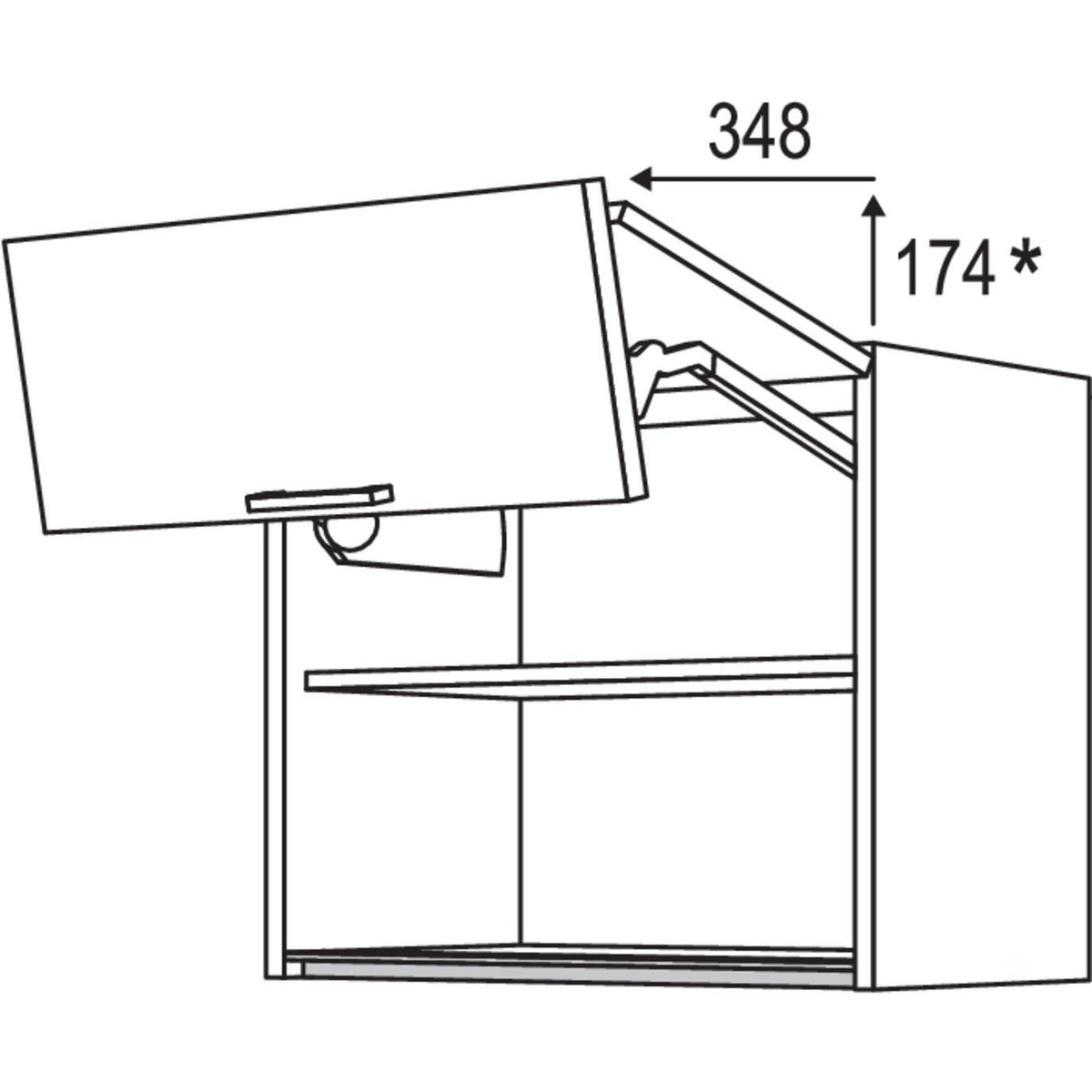 Nobilia Wandschrank Falt-Lifttuer NWFL100-58 65350