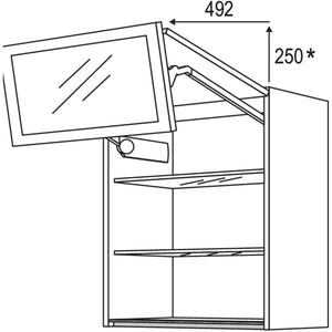 Nobilia Wandschrank Falt-Lifttuer NWFLG100-2 67400