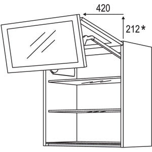 Nobilia Wandschrank Falt-Lifttuer NWFLGG90-1 64374
