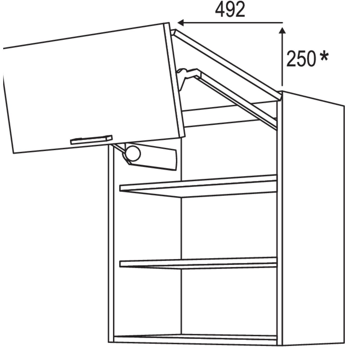 Nobilia Wandschrank Falt-Lifttuer WFL50-2 40345