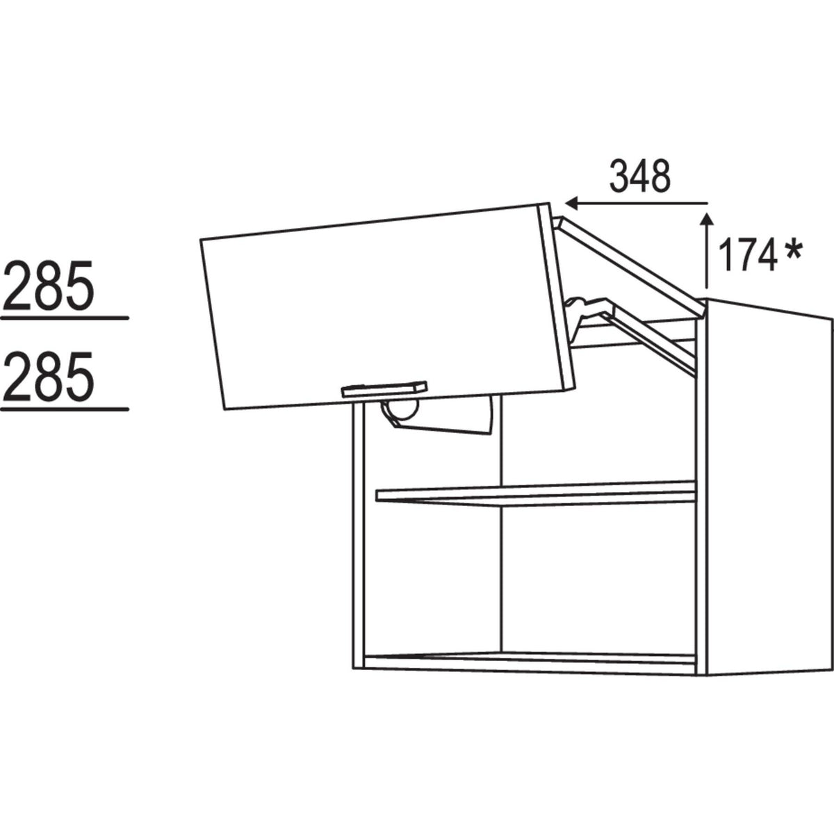 Nobilia Wandschrank Falt-Lifttuer WFL100-58 26350