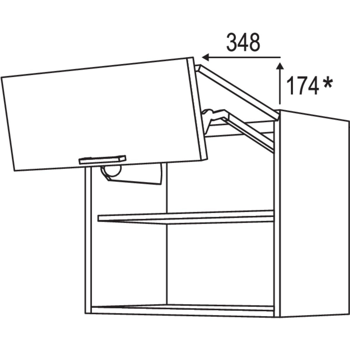 Nobilia Wandschrank Falt-Lifttuer WFL80-58 26348