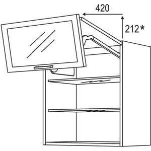 Nobilia Wandschrank Falt-Lifttuer WFLG100-1 32360