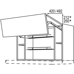 nobilia Wandschrank Falt-Lifttuer fuer Flachschirm-Dunsthauben WDAFFL90-58 57842