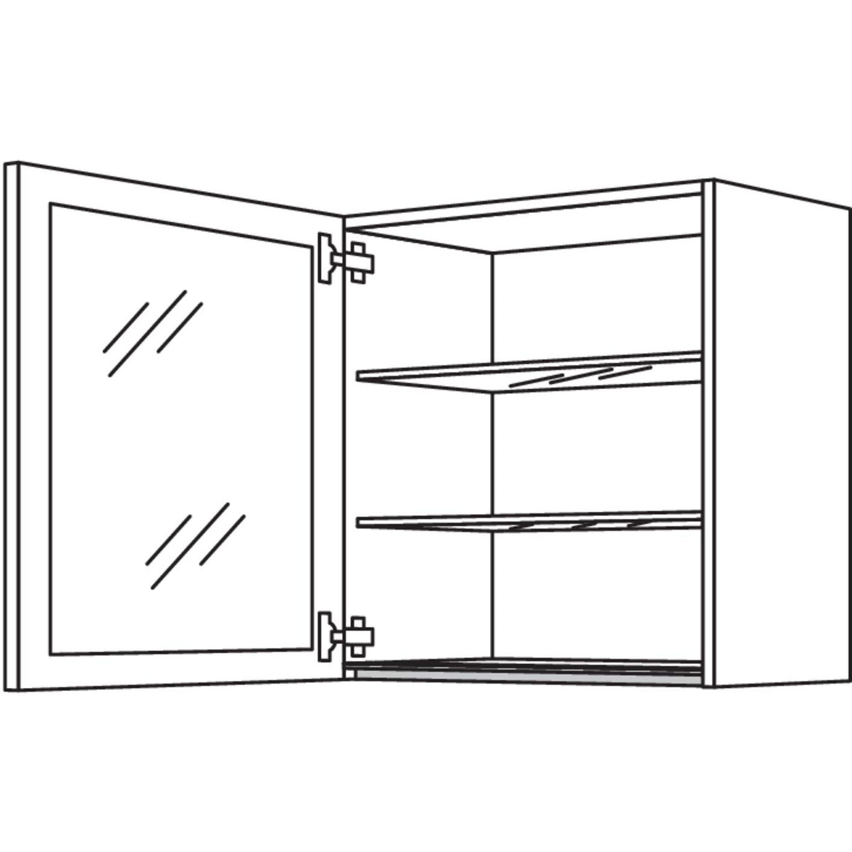 Nobilia Wandschrank Glasrahmentuer NWG60-1 64106