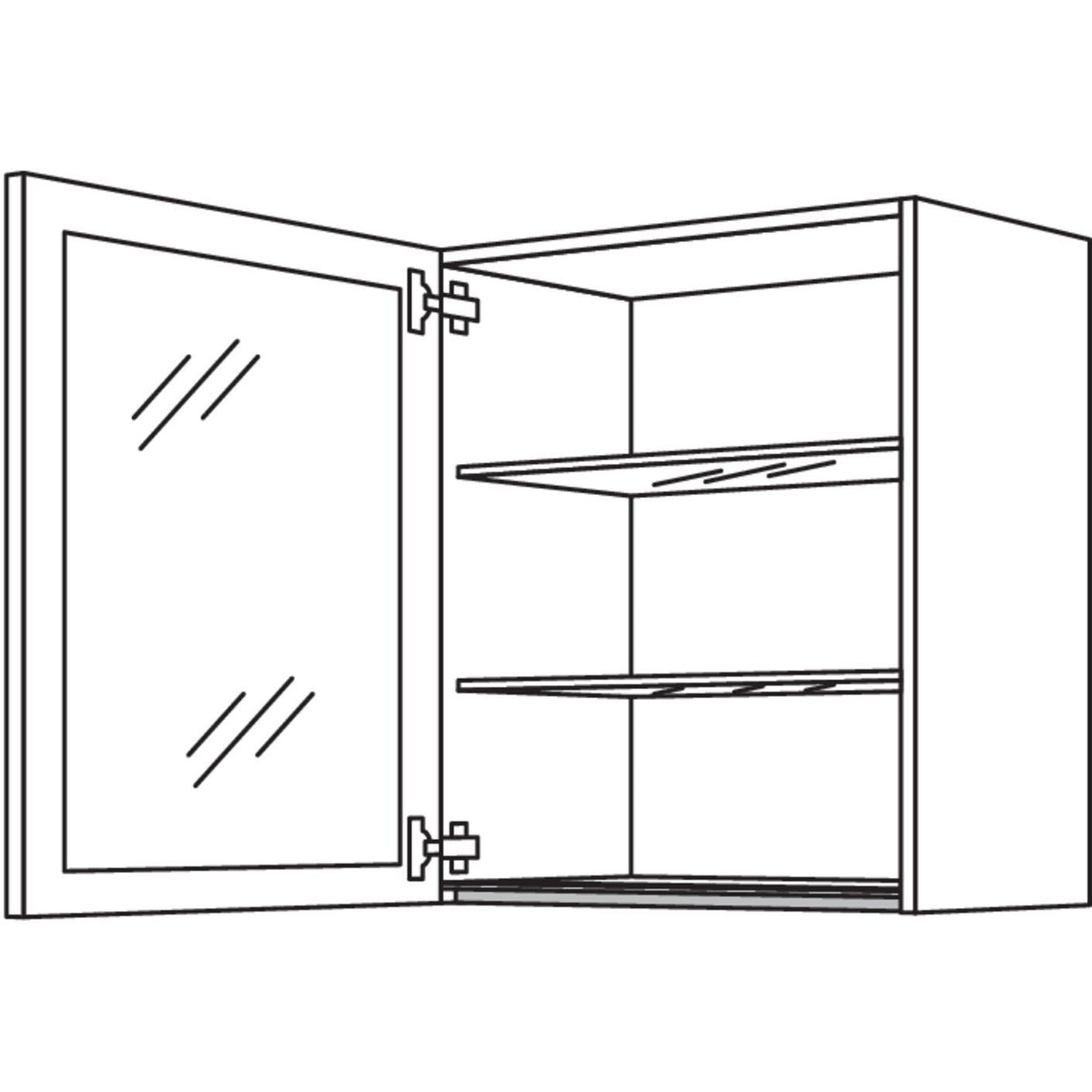 Nobilia Wandschrank Glasrahmentuer NWG60-2 66106