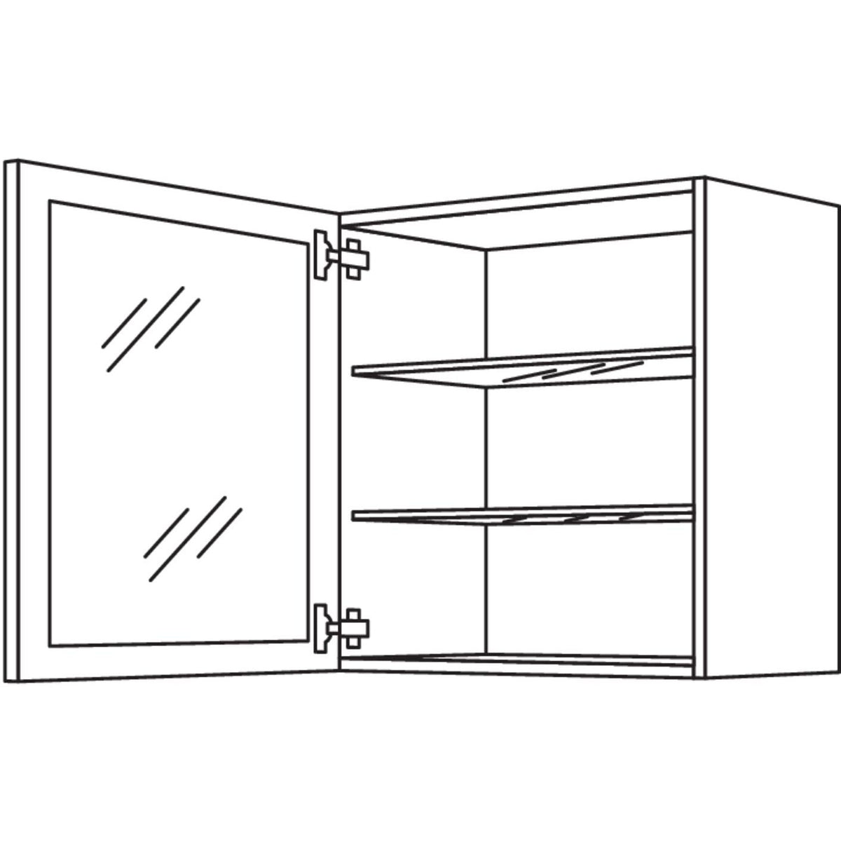 Nobilia Wandschrank Glasrahmentuer WG45-1 30104