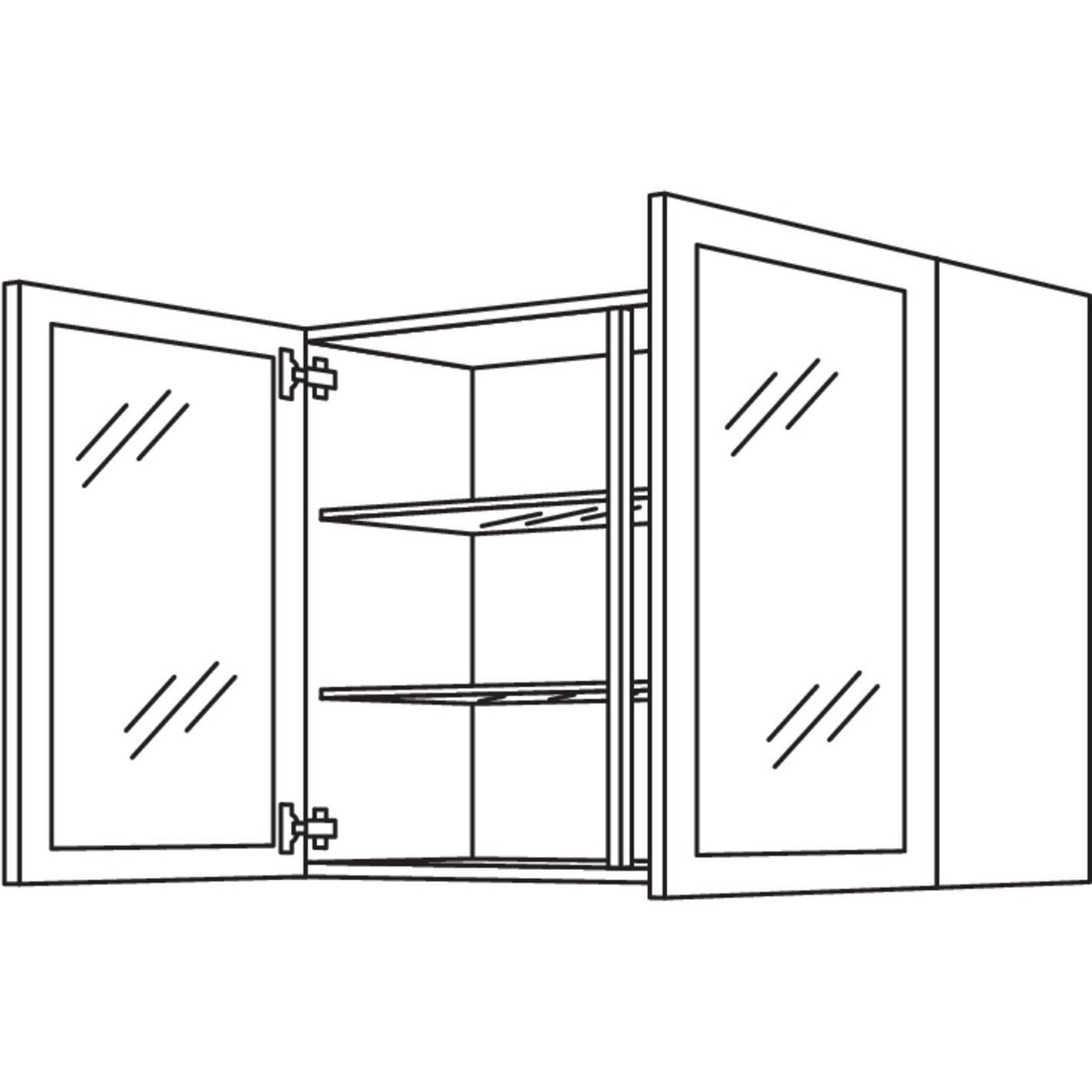 Nobilia Wandschrank Glasrahmentuer WG90-2 42109