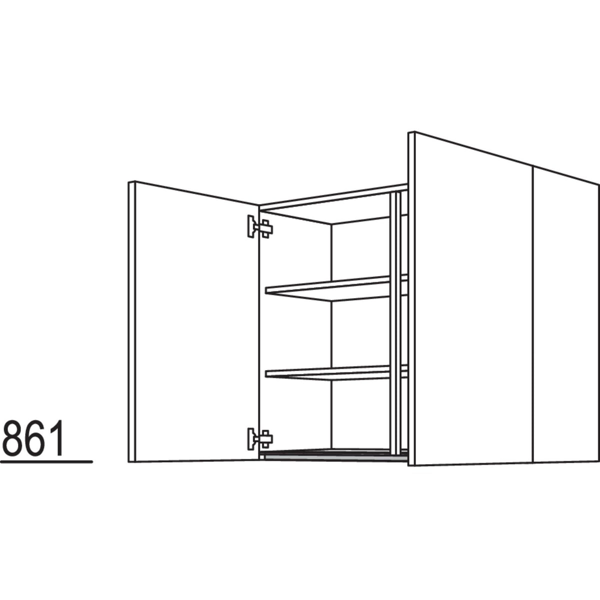 Nobilia Wandschrank NW2T60-3 68062