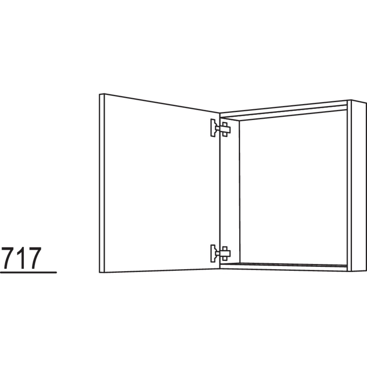 Nobilia Wandschrank-Rahmenteil WRT60-1 31446