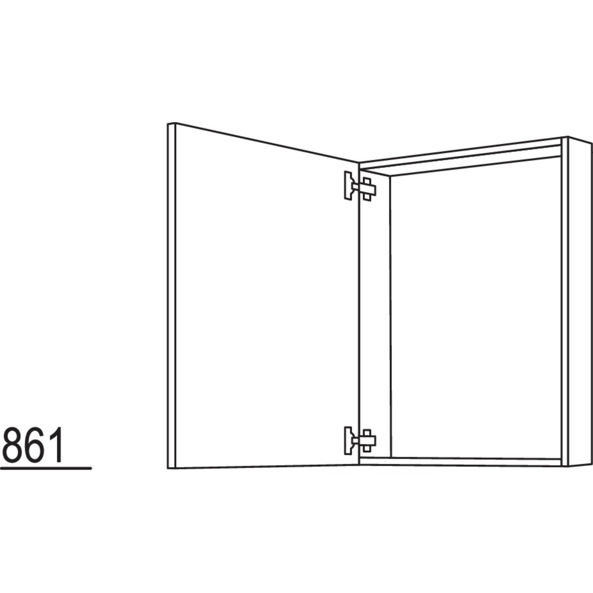 Nobilia Wandschrank-Rahmenteil WRT60-3 52446