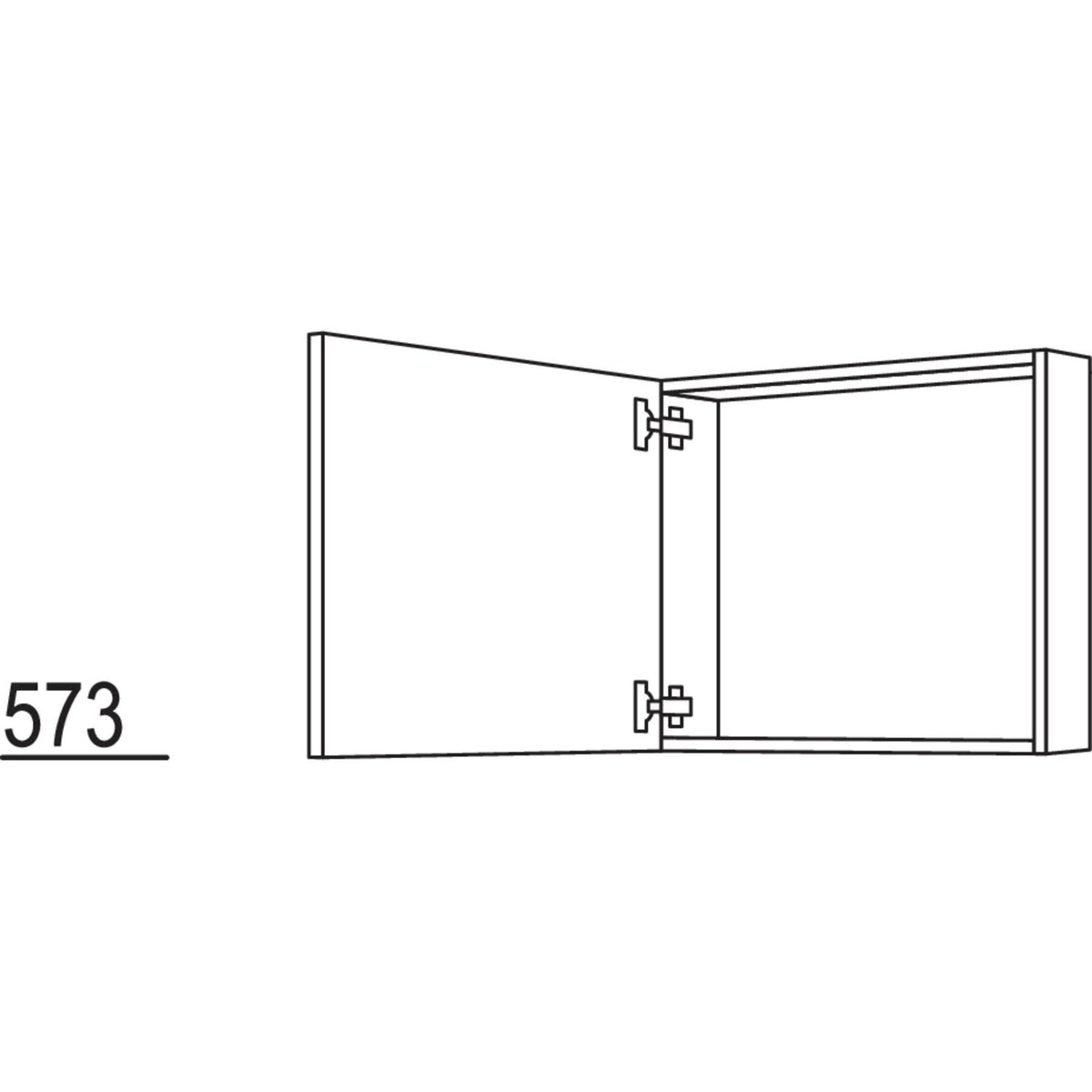 Nobilia Wandschrank-Rahmenteil WRT50-58 25445