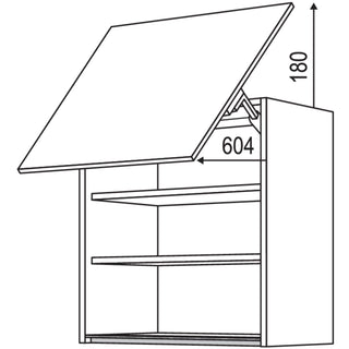 nobilia armario de pared con puerta abatible NWKS50-1 50 cm - Natura | 157