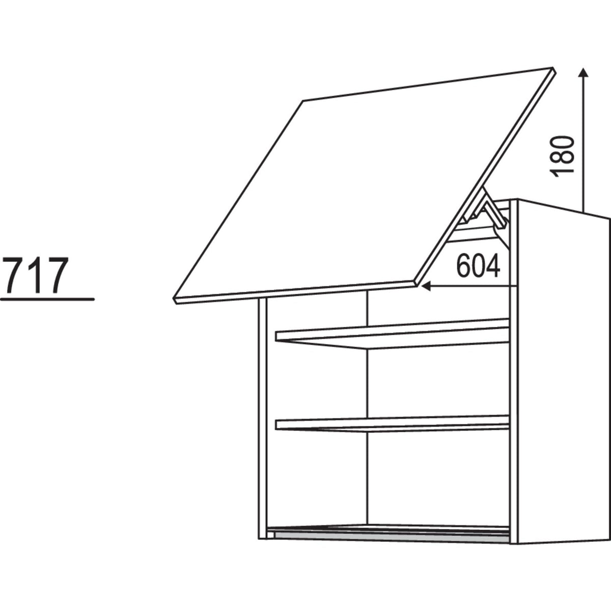Nobilia Wandschrank Schwingklappe NWKS60-1 64542